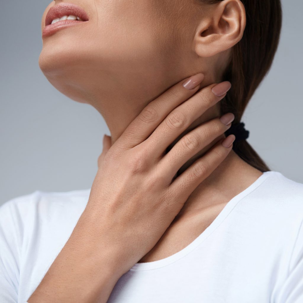 前頸痛有可能與淋巴腫脹有關