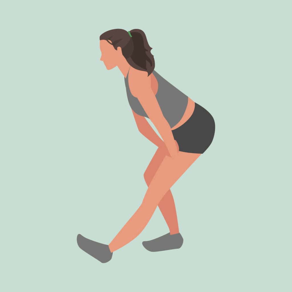 站姿拉大腿後筋運動-舒緩膝關節痛