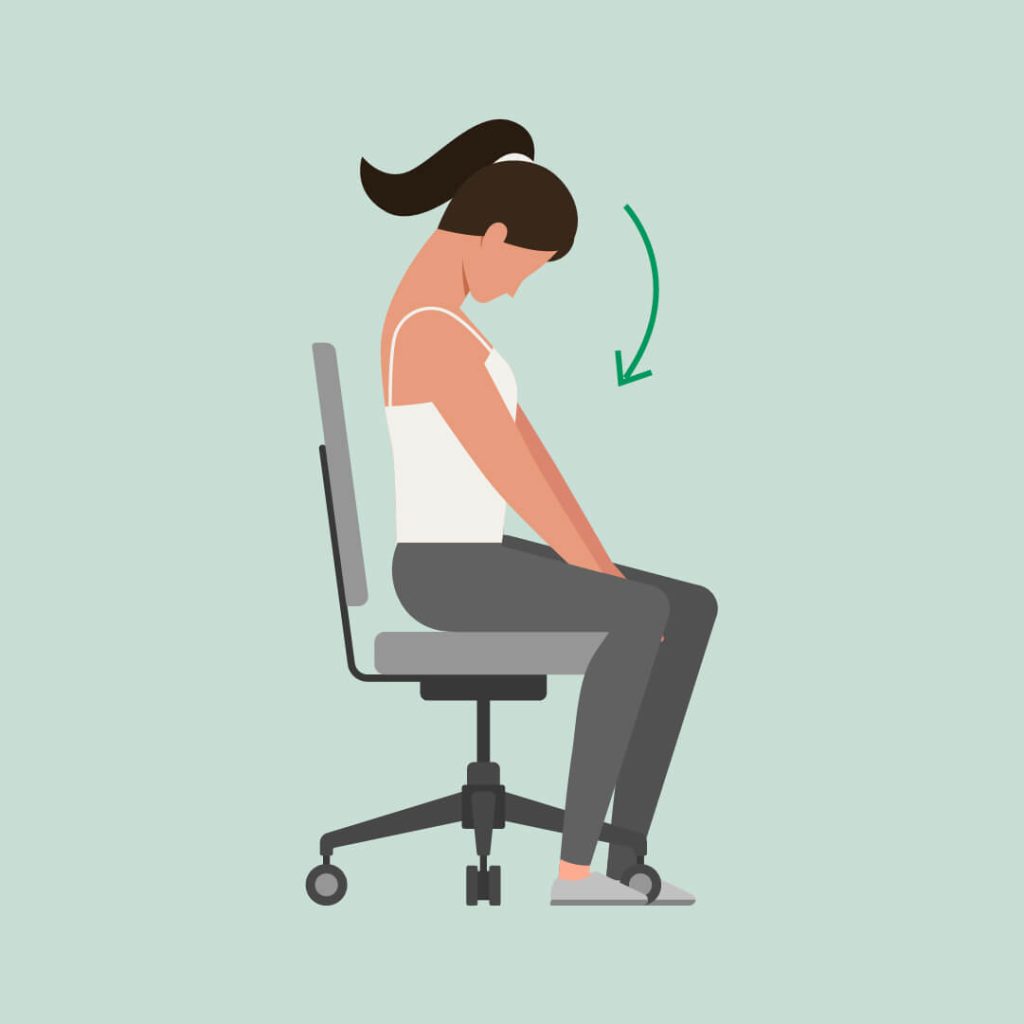 坐姿俯頸拉筋操-舒緩頸椎痛運動