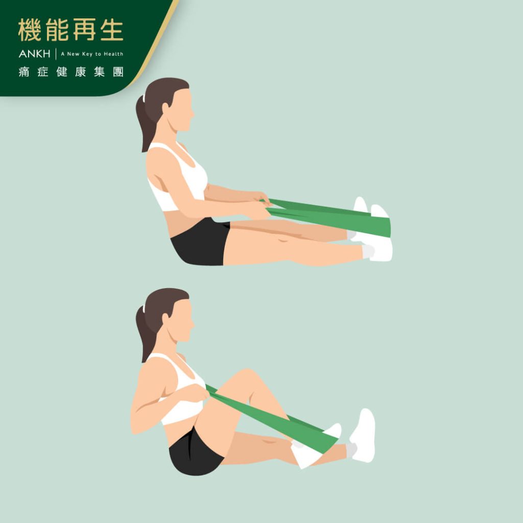 彈力繩運動可強化並提高足部柔韌性，以舒緩足底筋膜炎。-ANKH機能再生