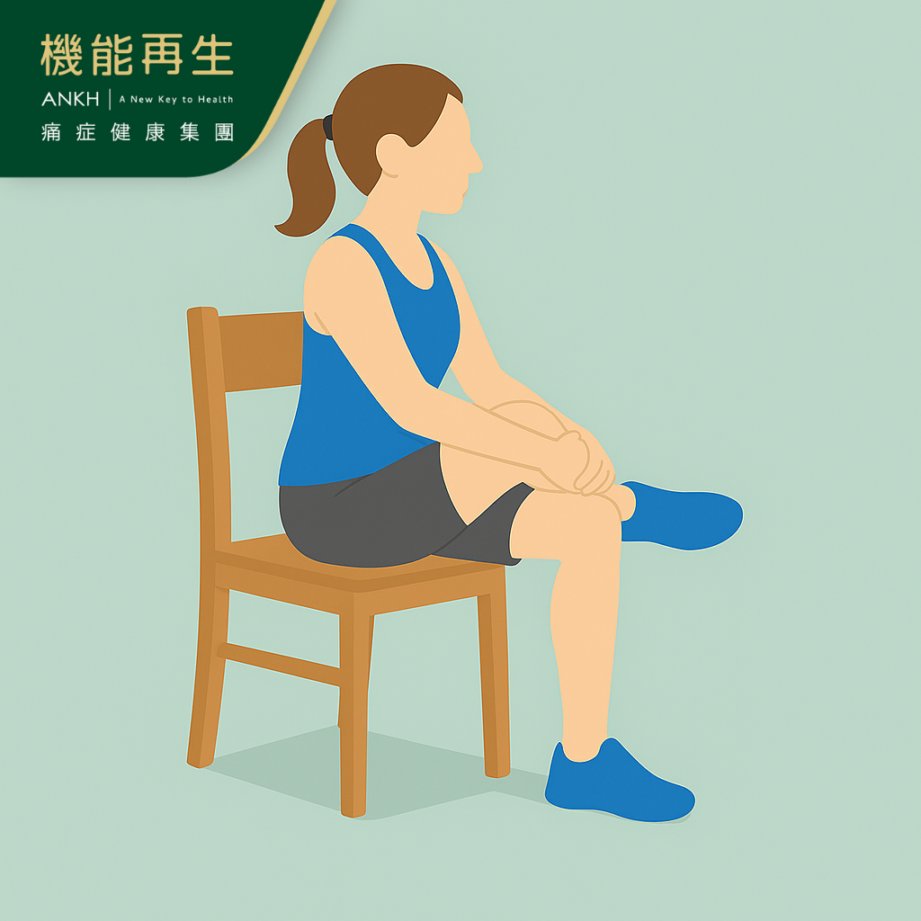 坐姿伸展可針對性地放鬆梨狀肌，減輕對脊椎的壓迫，是舒緩臀部痠麻的關鍵動作。