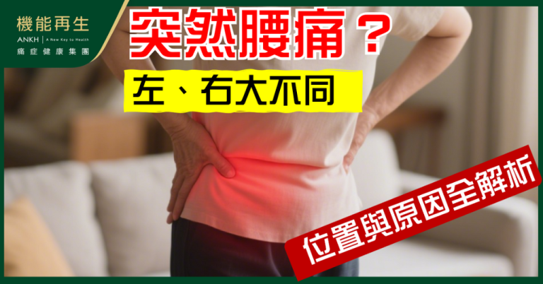 【突然腰痛？】位置與原因全解析，左、右腰背痛大不同